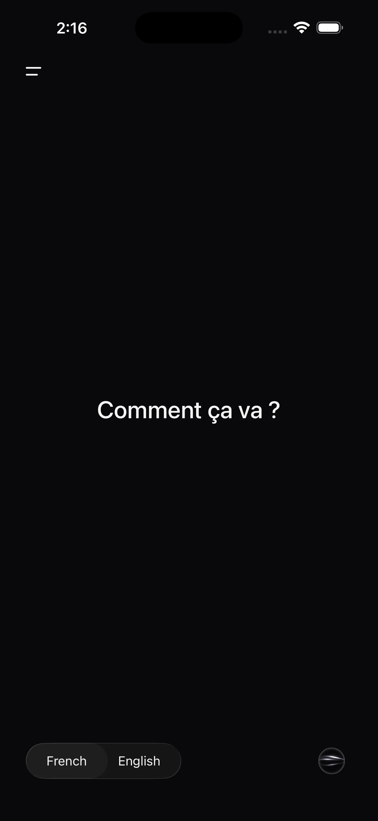 Madeleine flashcard view